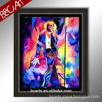 Impressionist colorful stunning Michael Jackson singing decorative painting
